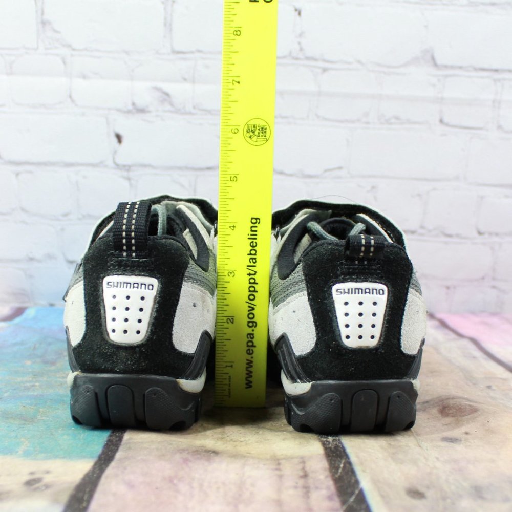 Shimano Gray Suede Mesh Mountain Biking Cycling Shoes Size 6 - Picture 8 of 9